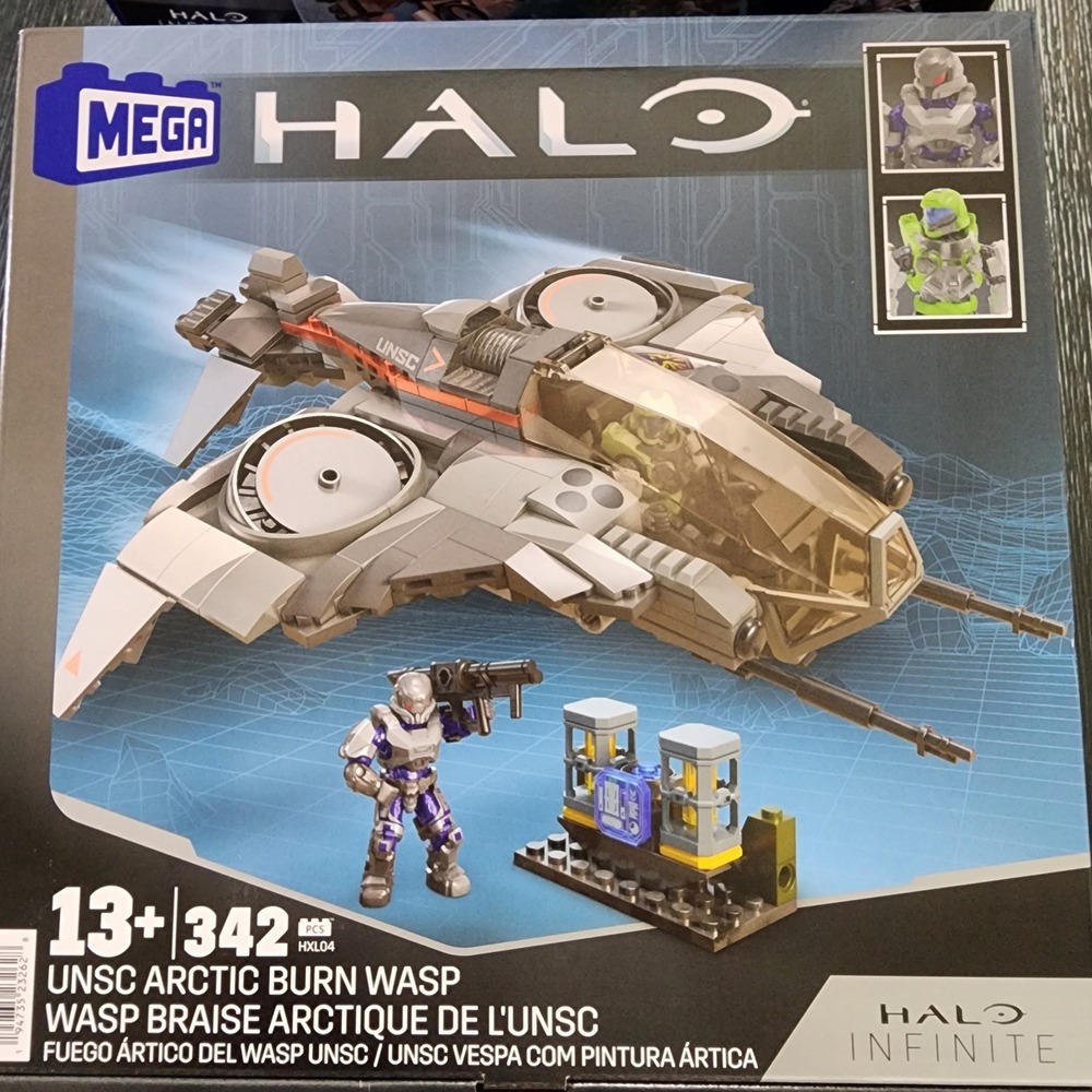 MEGA Halo Infinite UNSC Arctic Burn Wasp HXL04 342pc NEW Sealed Mattel